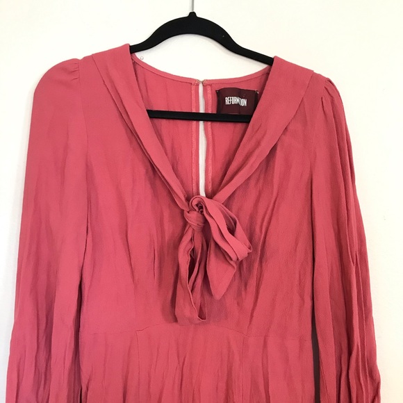 Reformation Rosetta Dress Pink Size 6 - Picture 4 of 10